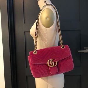 Gucci marmont bag in velvet